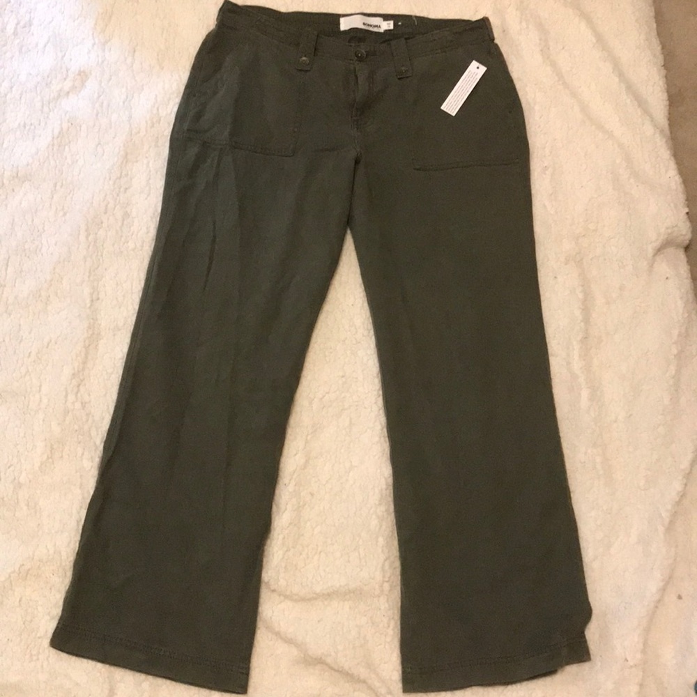 Dark green cargo slacks